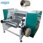 2 shafts semi auto aluminum foil rewinding machine