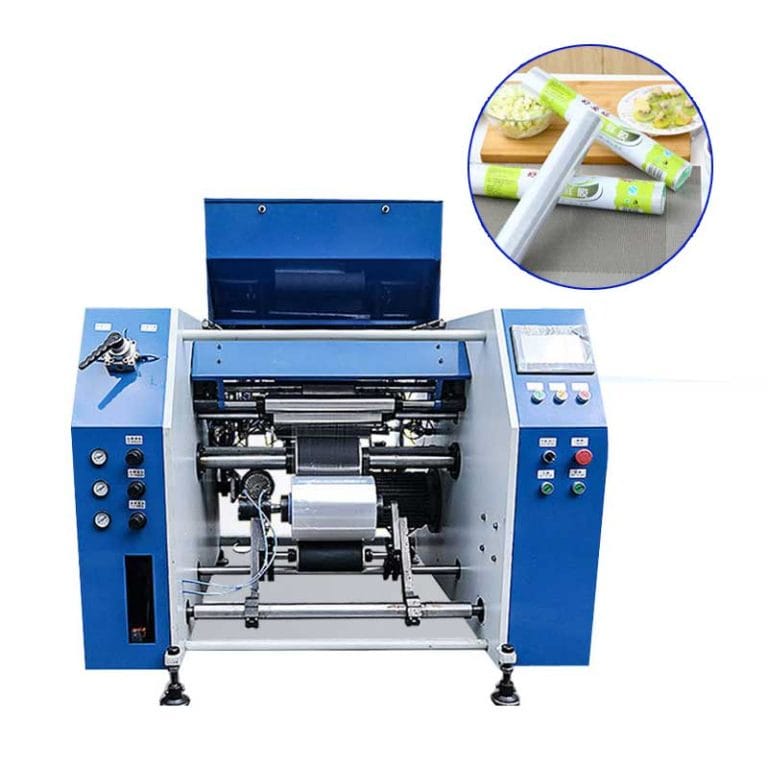 5 shafts cling film rewinding machine